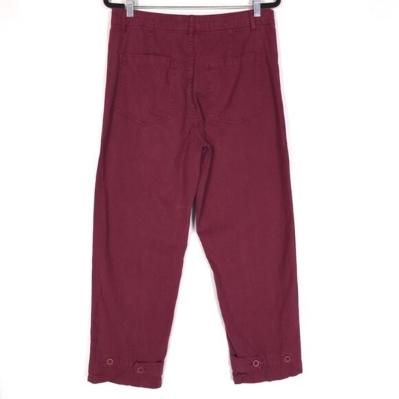 Pistola‎ X Revolve Tammy High Rise Trouser Merlot Burgundy Exposed Button Fly 30 - Picture 5 of 16